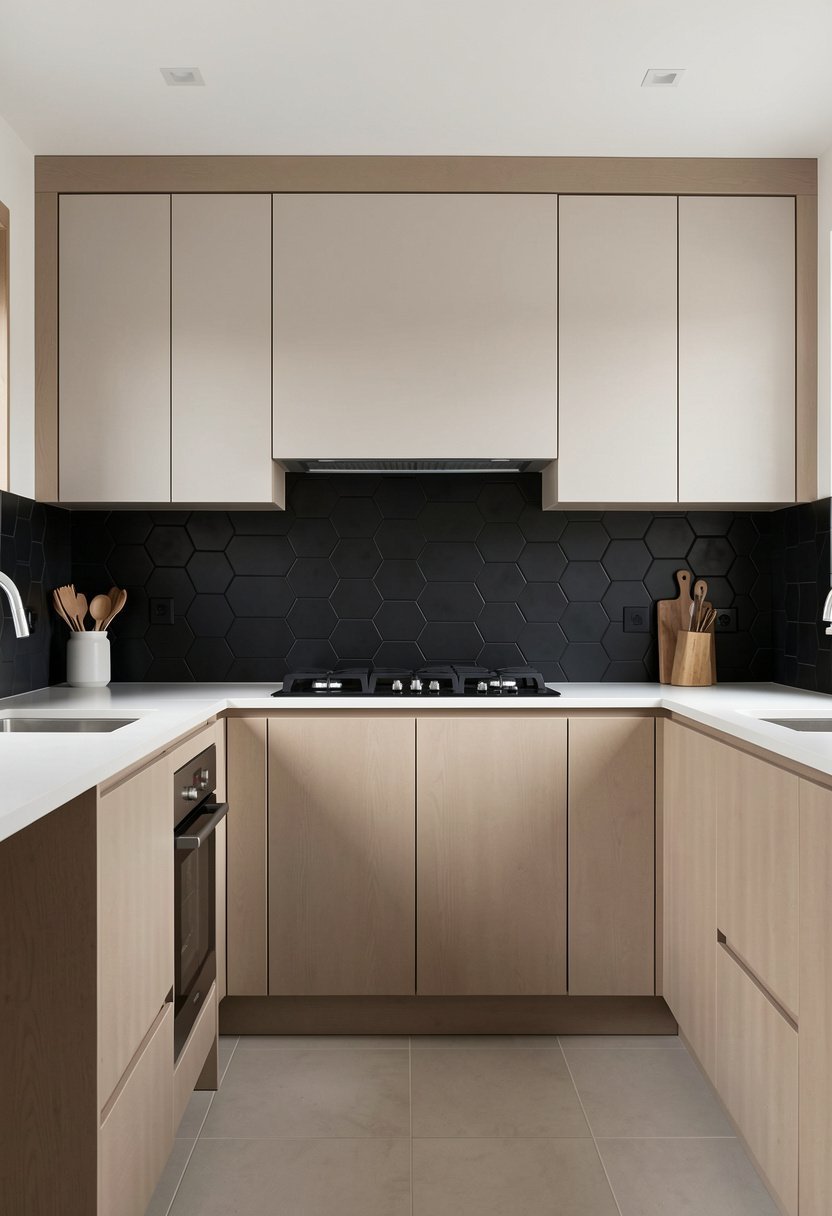 Hexagon Tiles in Matte Black