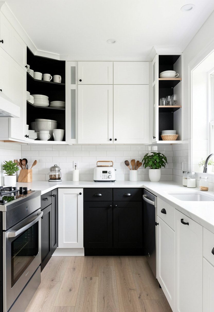 High Contrast Open Shelving