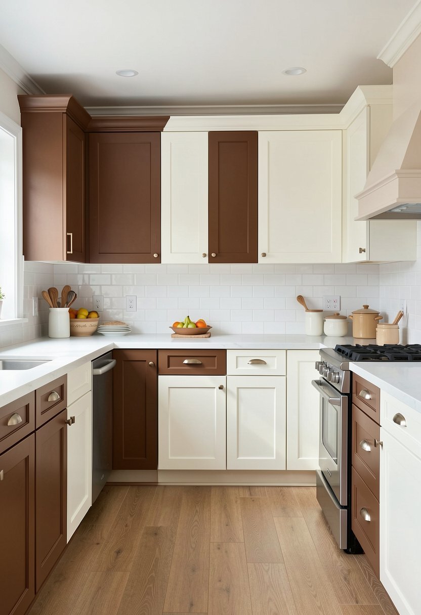 Honey Brown and Antique White Mix