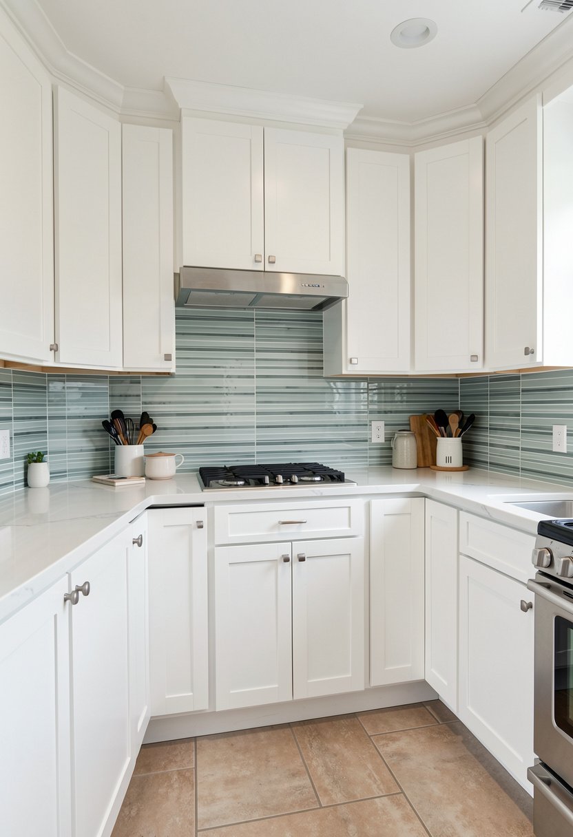Horizontal Striped Glass Tiles