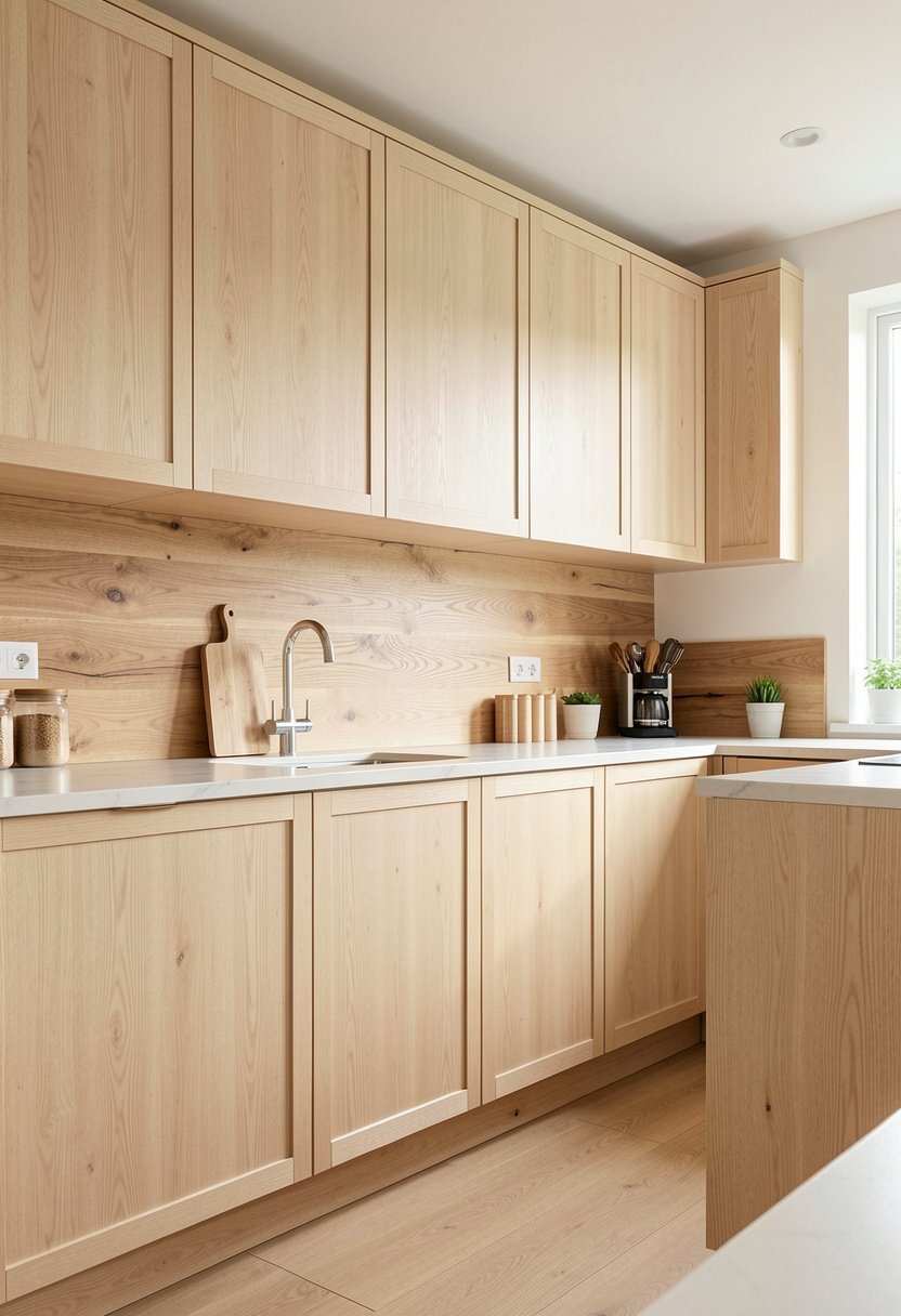 Incorporate Floating Wood Backsplashes