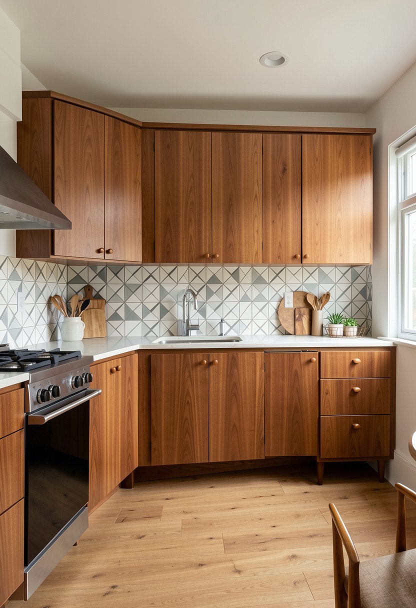 Incorporate Geometric Tile Backsplashes