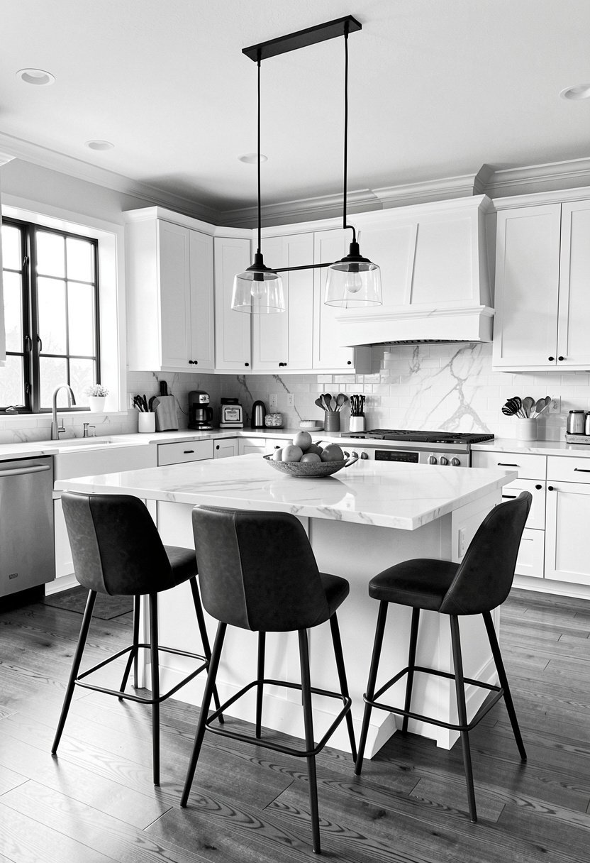Incorporate Leather Bar Stools