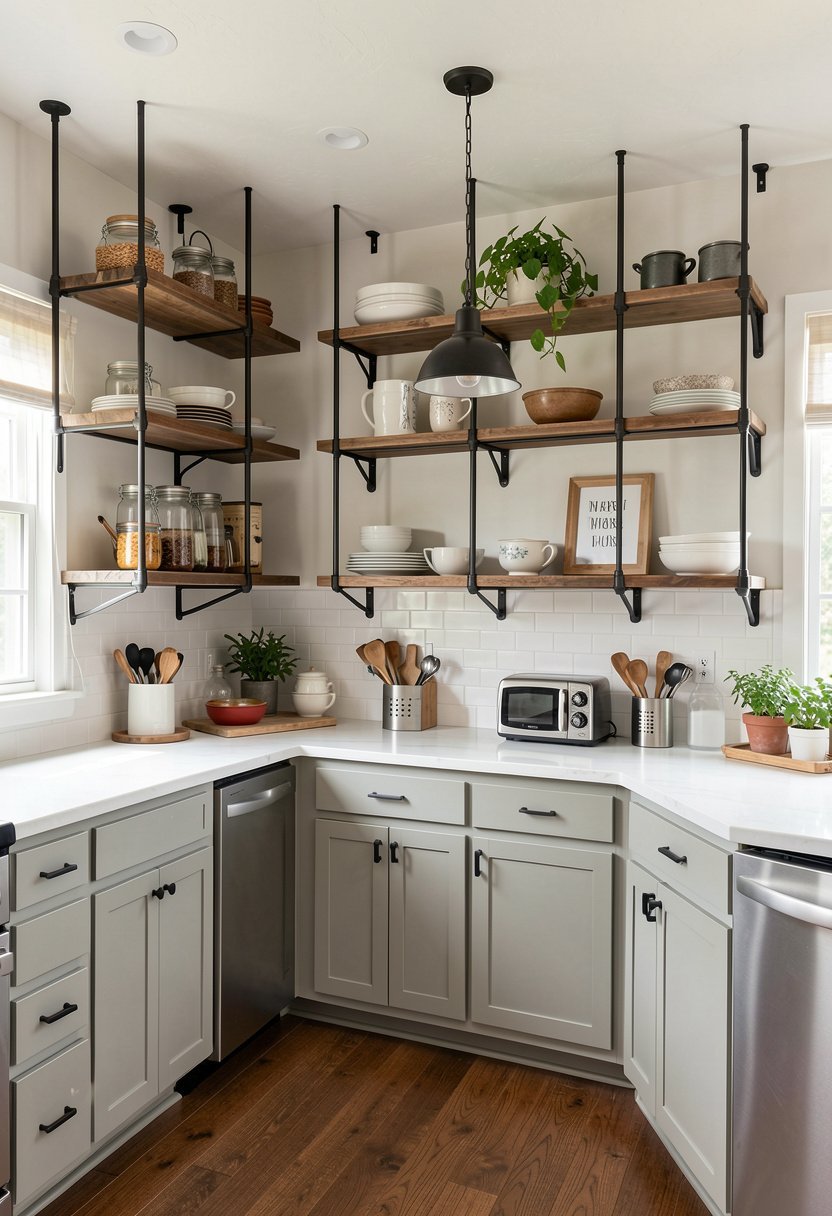 Industrial Metal Shelving for a Bold Look