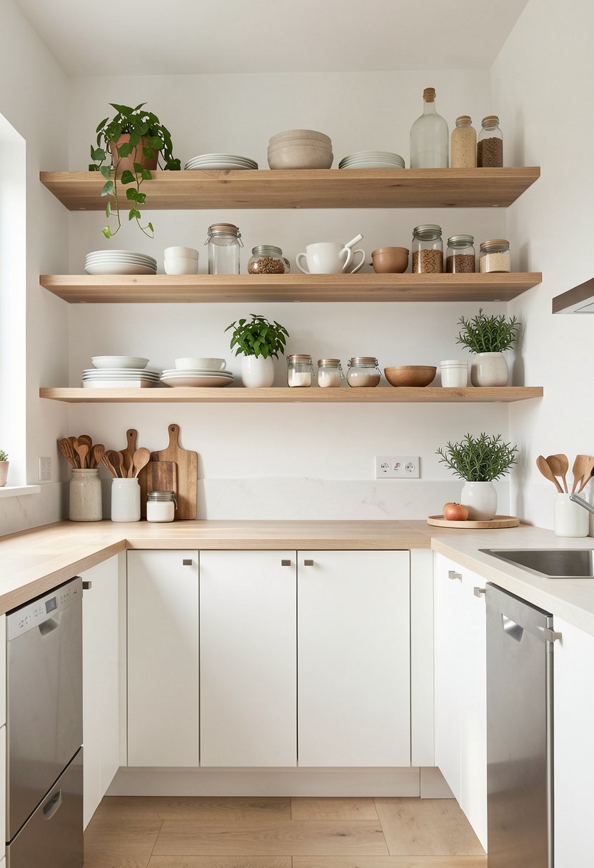 Install Open Floating Shelves