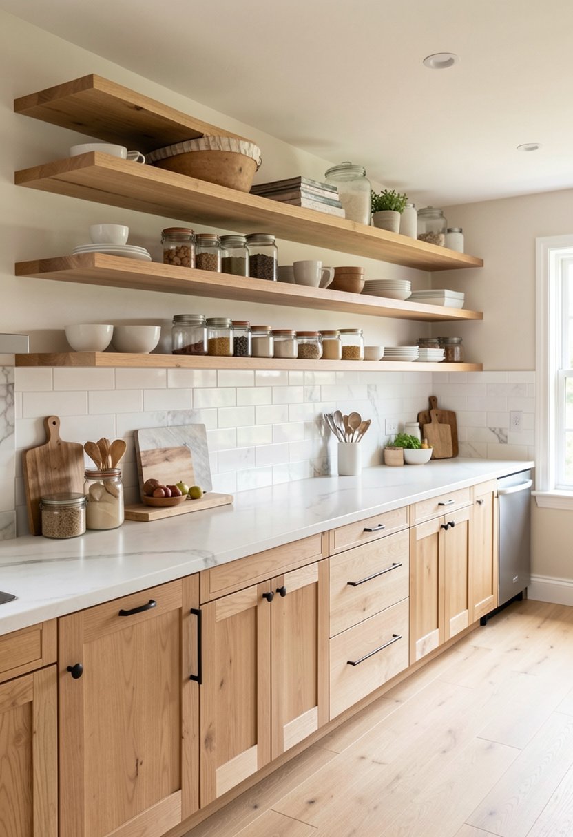 Install Open Shelving Above