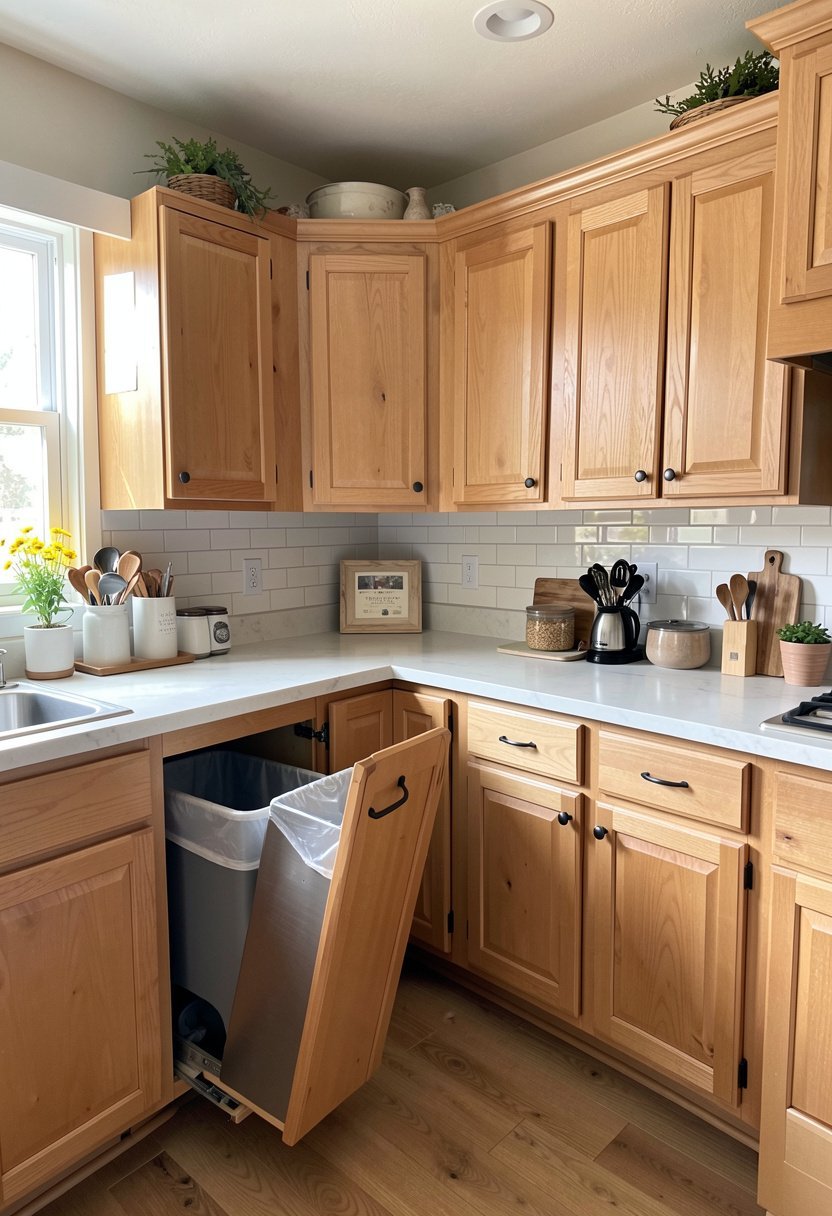 Install Pull-Out Trash Bins