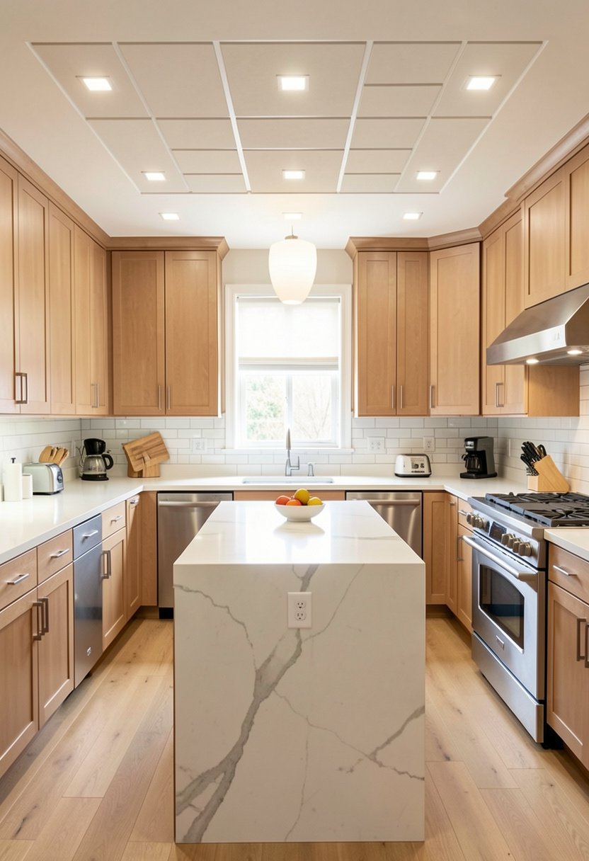 Install Recessed Lights in Grid Rows