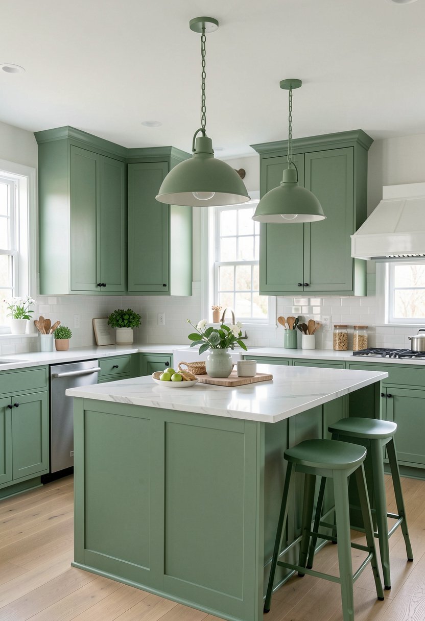 Install Sage Green Light Fixtures