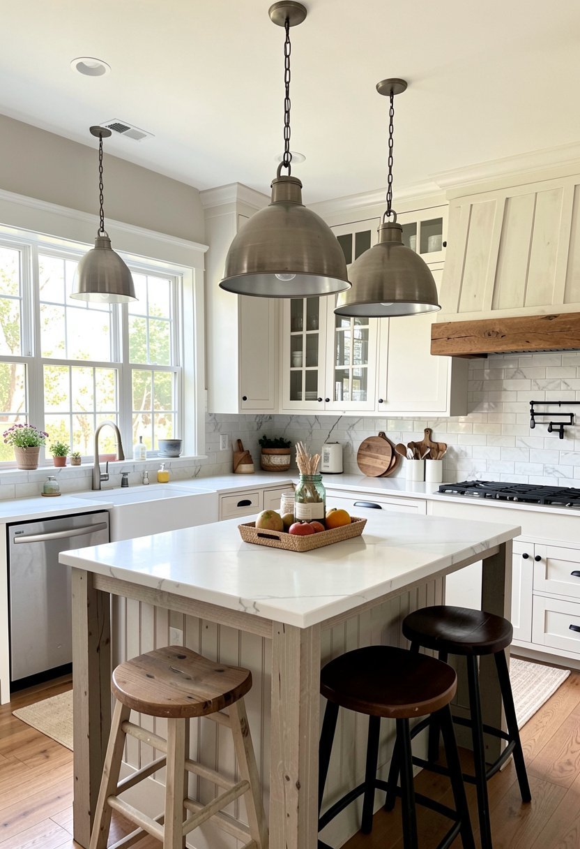 Large Metal Dome Pendants
