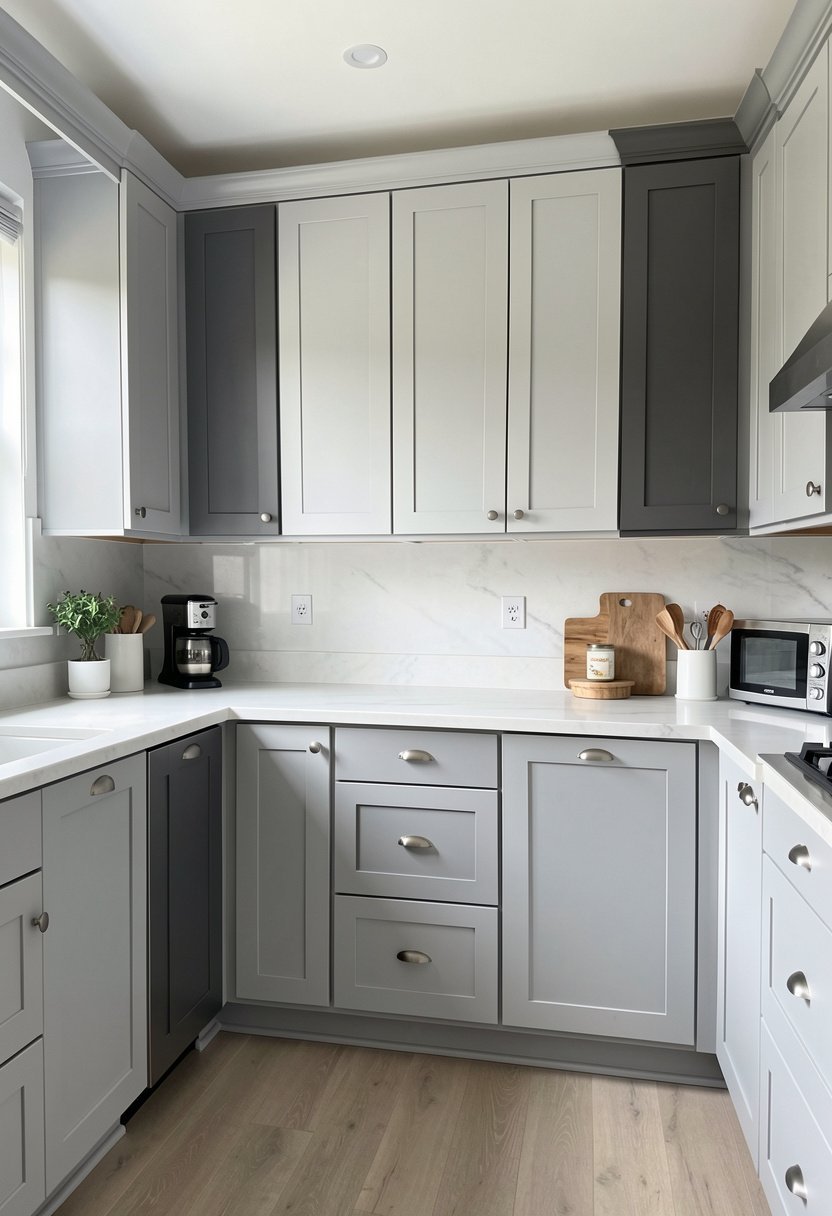 Layer Different Shades of Gray