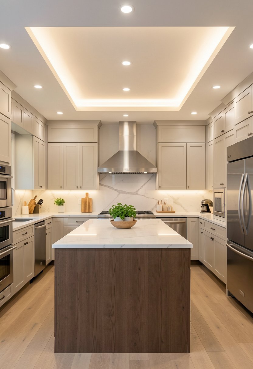 Layered Recessed Ceiling Lights
