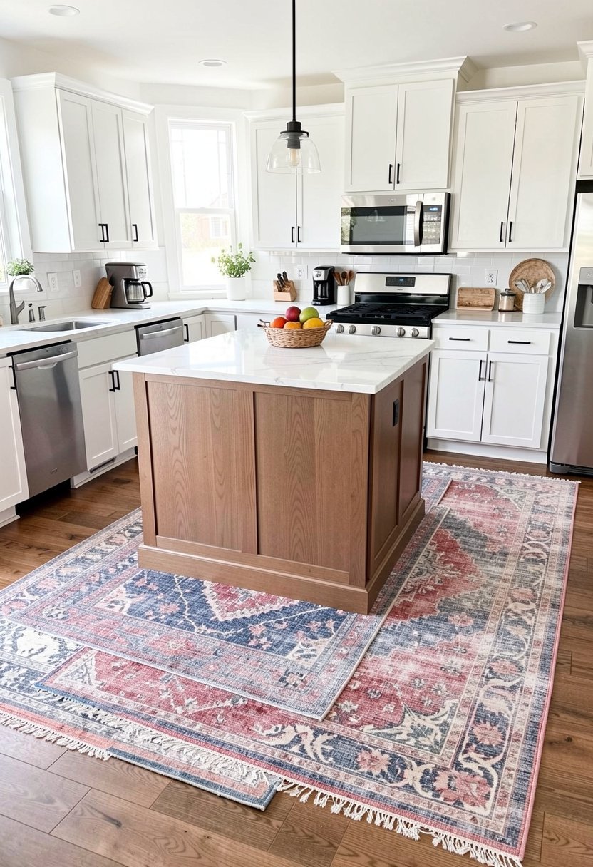 Layering Two Rugs for Defined Zones