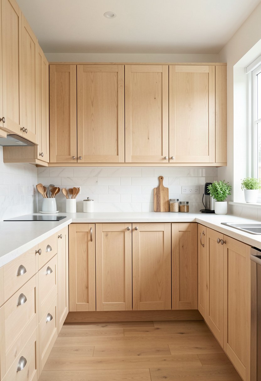 Light Oak Wood Cabinets
