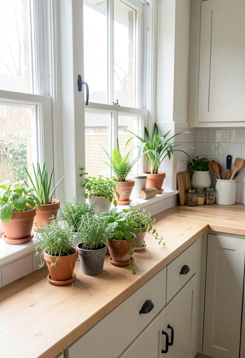 Line Up Herbs On the Sill
