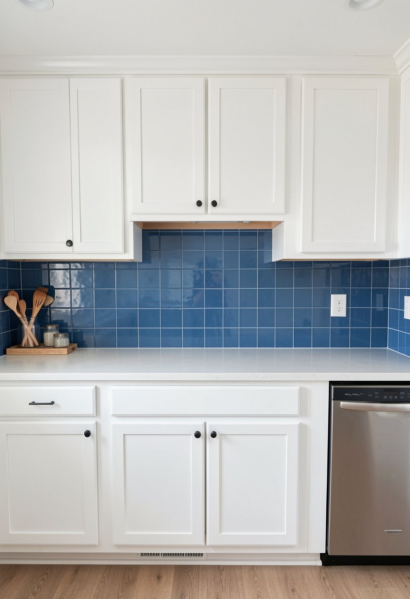 Matte Blue Square Tiles
