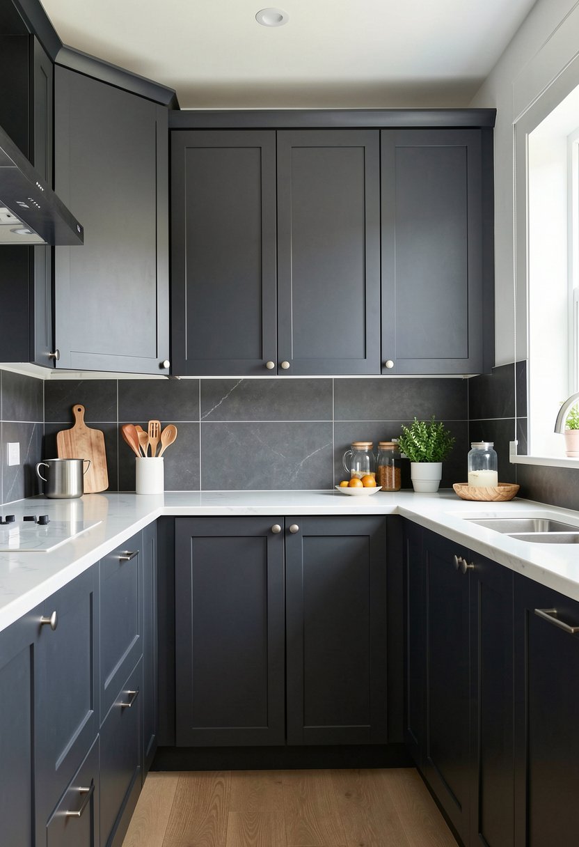 Matte Charcoal Large Format Tiles