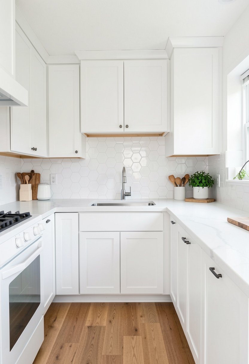 Matte White Hexagons for Modern Vibes
