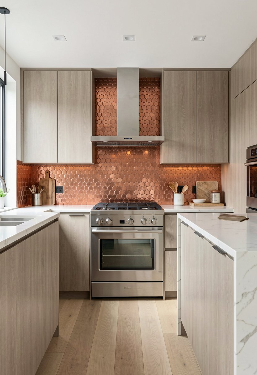 Metallic Copper Penny Tiles