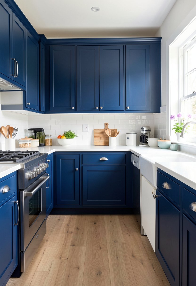 Midnight Blue and White