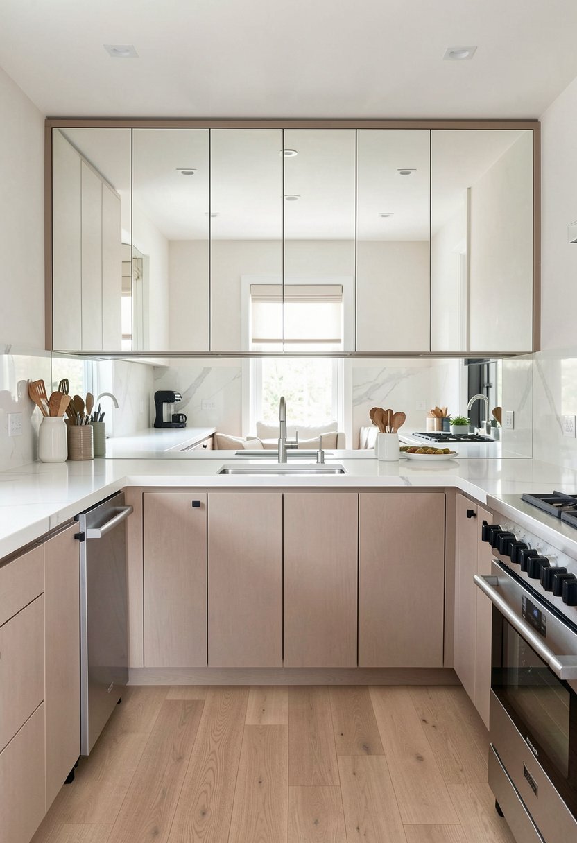 Mirrored Backsplash at Top