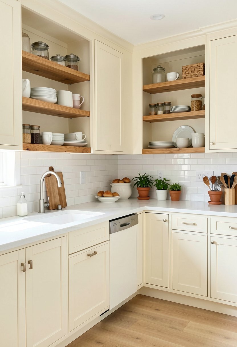 Mix in Some Natural Wood Shelves