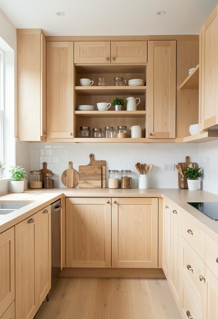 Mix in Some Open Shelving for Space