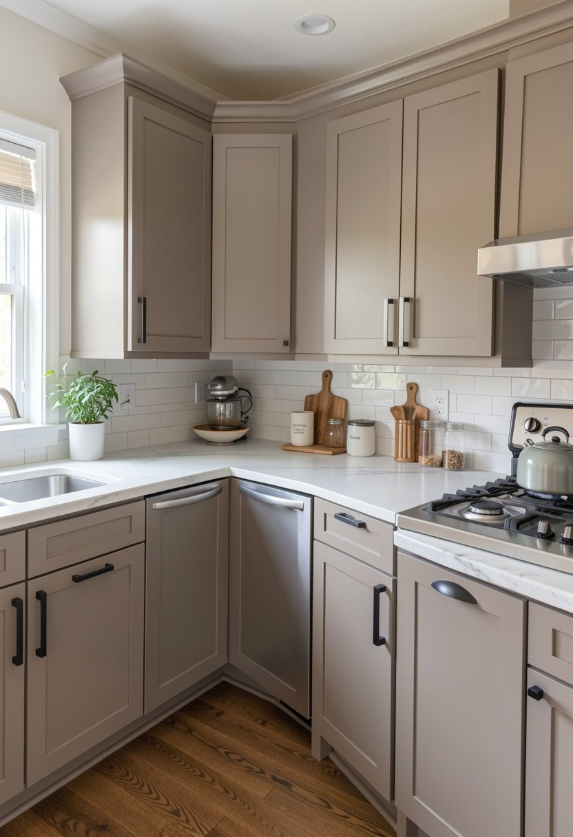 Mix Matte Hardware with Taupe