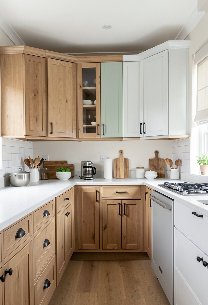 Mix Vintage Cabinets with Modern Ones