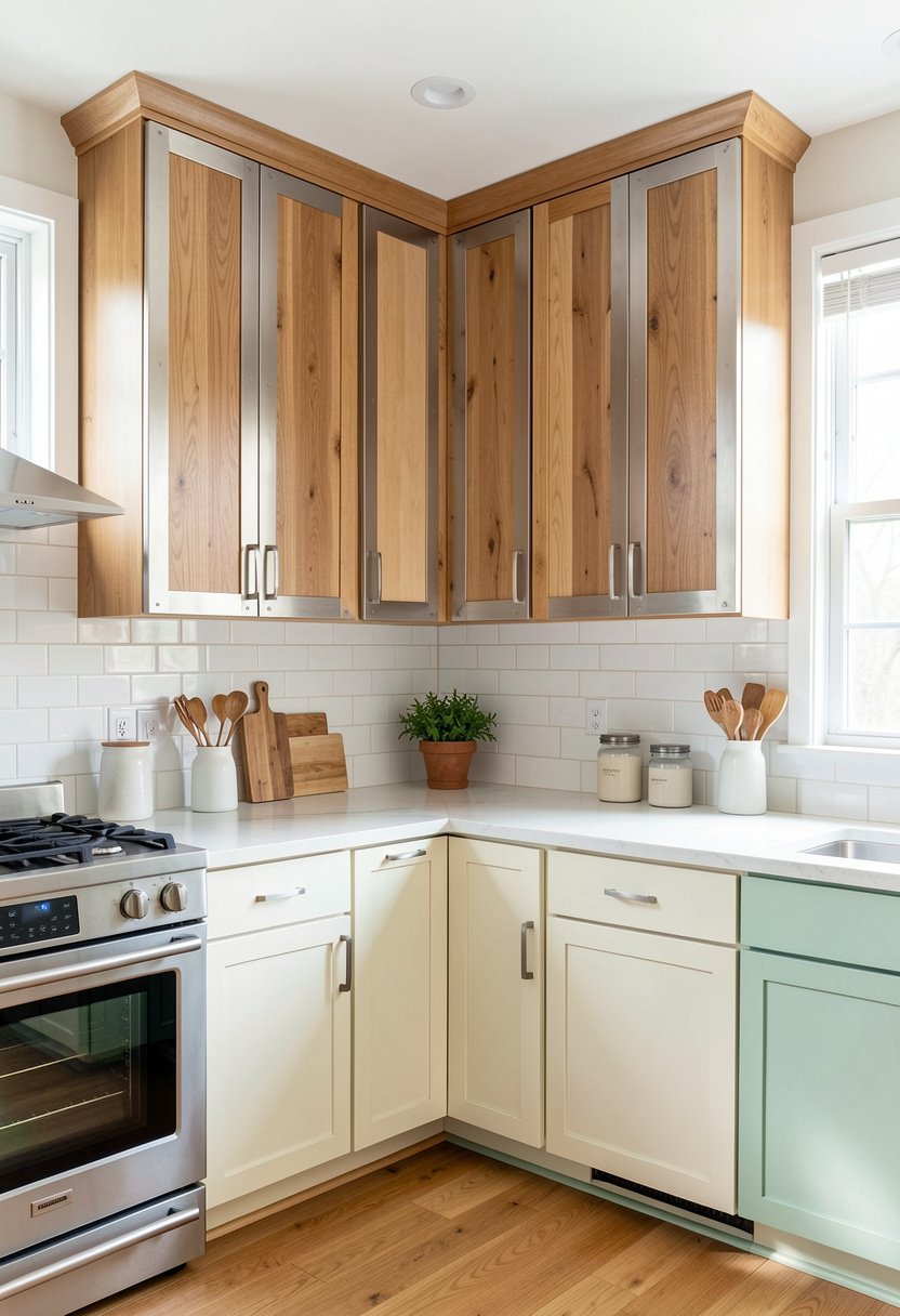 Mix Wood and Metal for Visual Interest