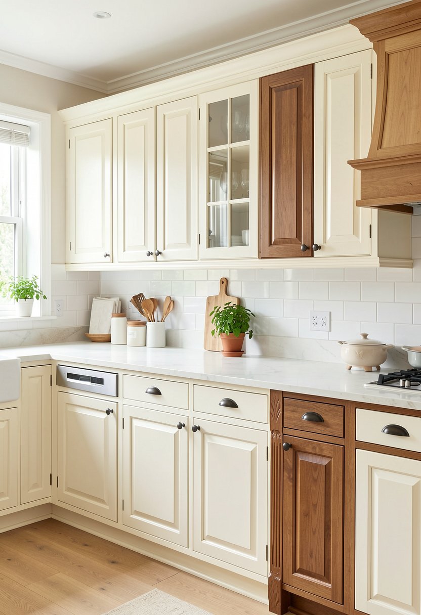 Mix Wood Tones with Creamy Paint