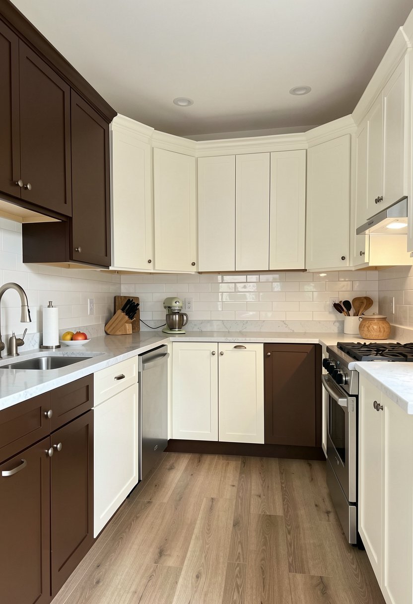 Mocha Brown and Creamy White Mix