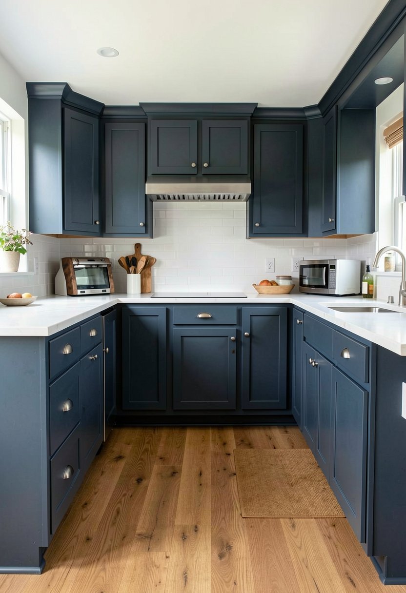 Moody Slate Blue Cabinets