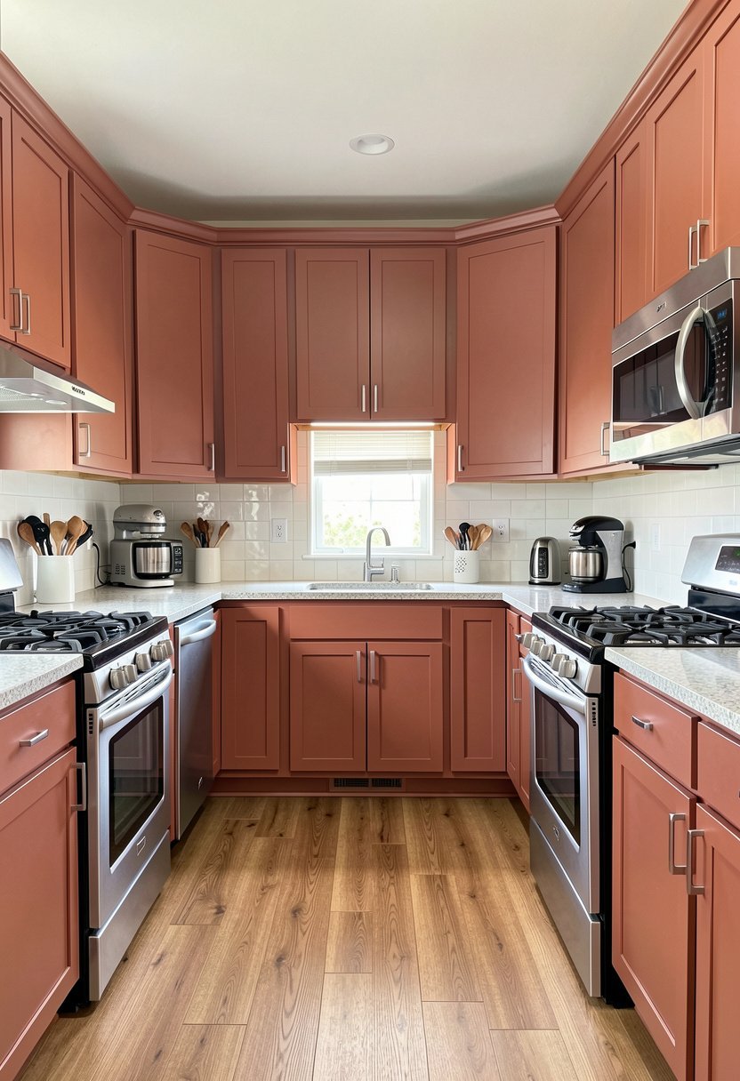 Muted Terracotta Cabinets
