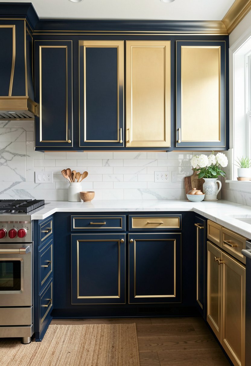 Navy and Brass for Elegance
