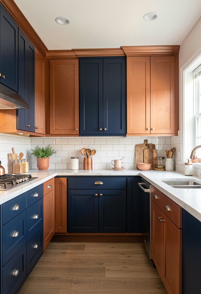 Navy and Warm Copper