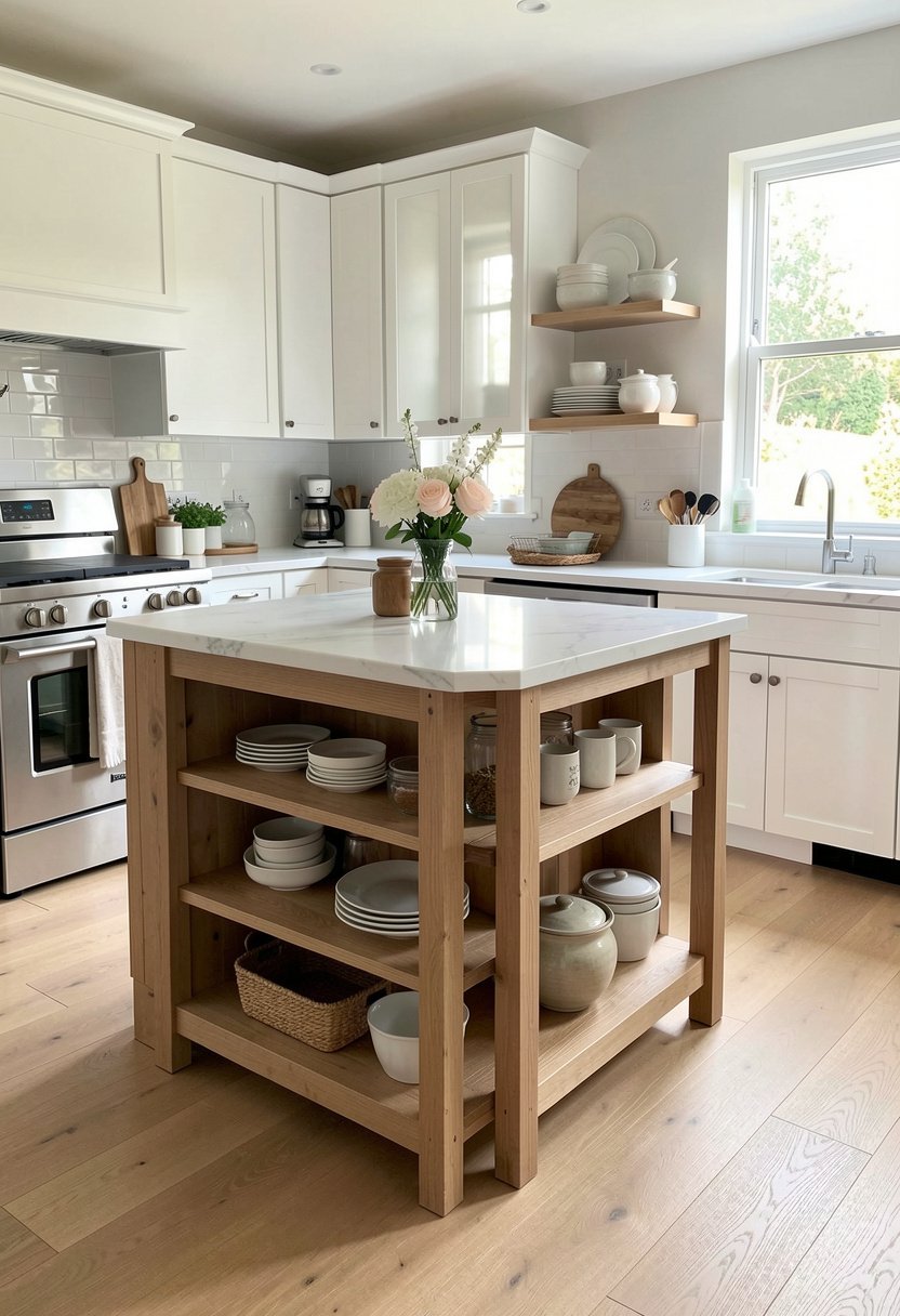 Open Shelving Islands