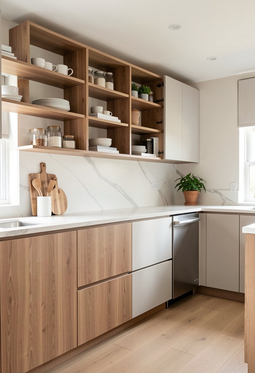 Open Wood Shelves