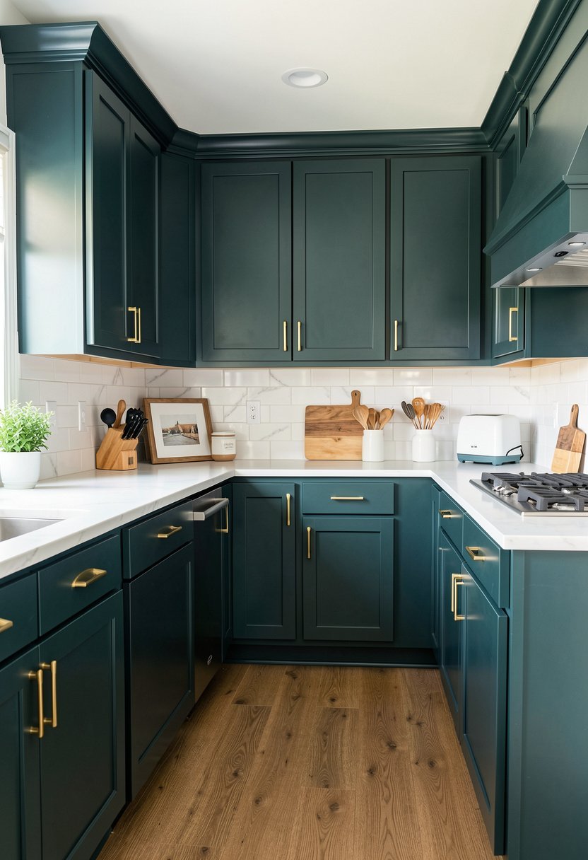 Pair with Warm Brass Hardware