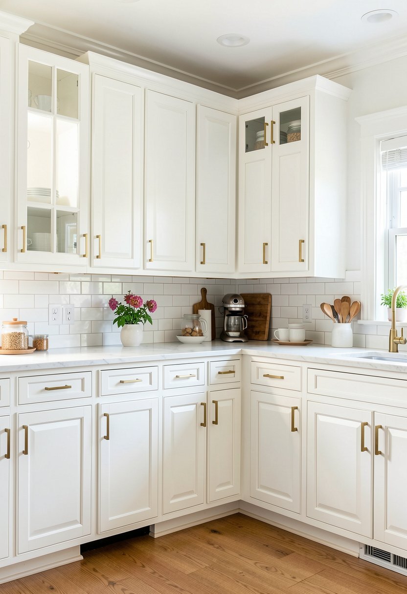 Pair with Warm Brass Hardware