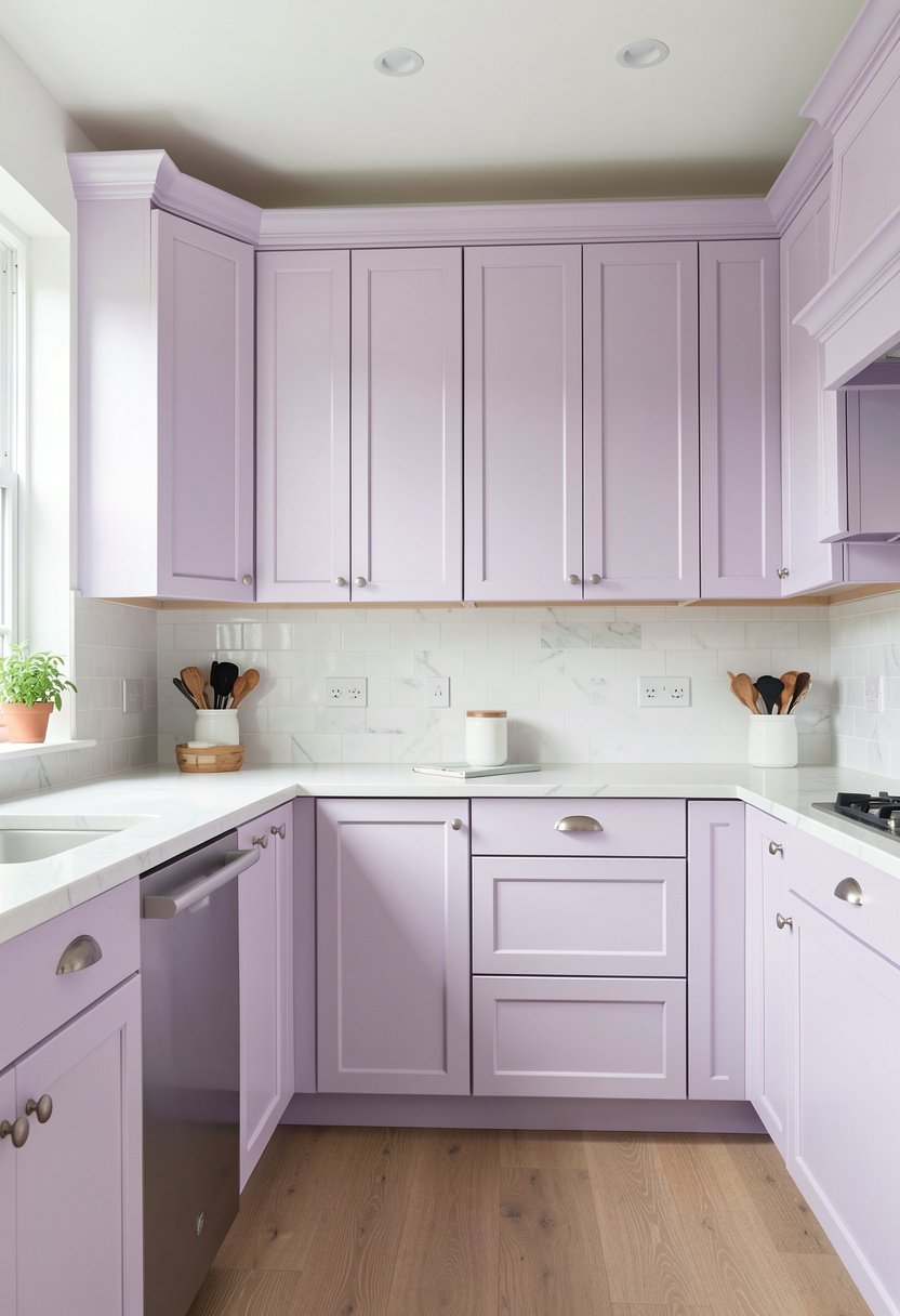 Pale Lavender Cabinet Tones
