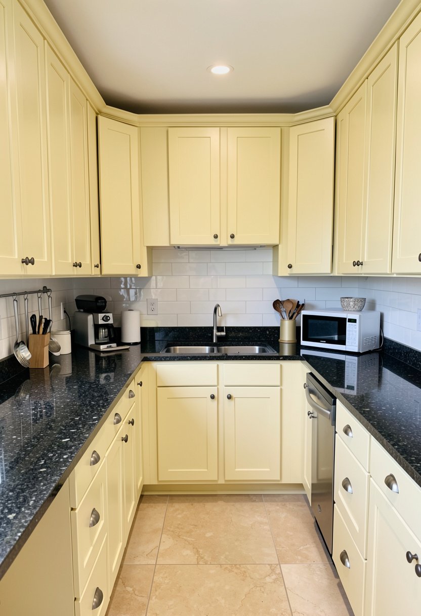 Pale Yellow Cabinets
