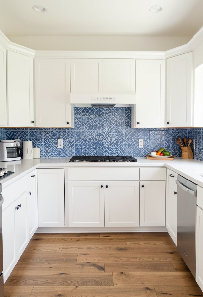 Patterned Blue Cement Tile