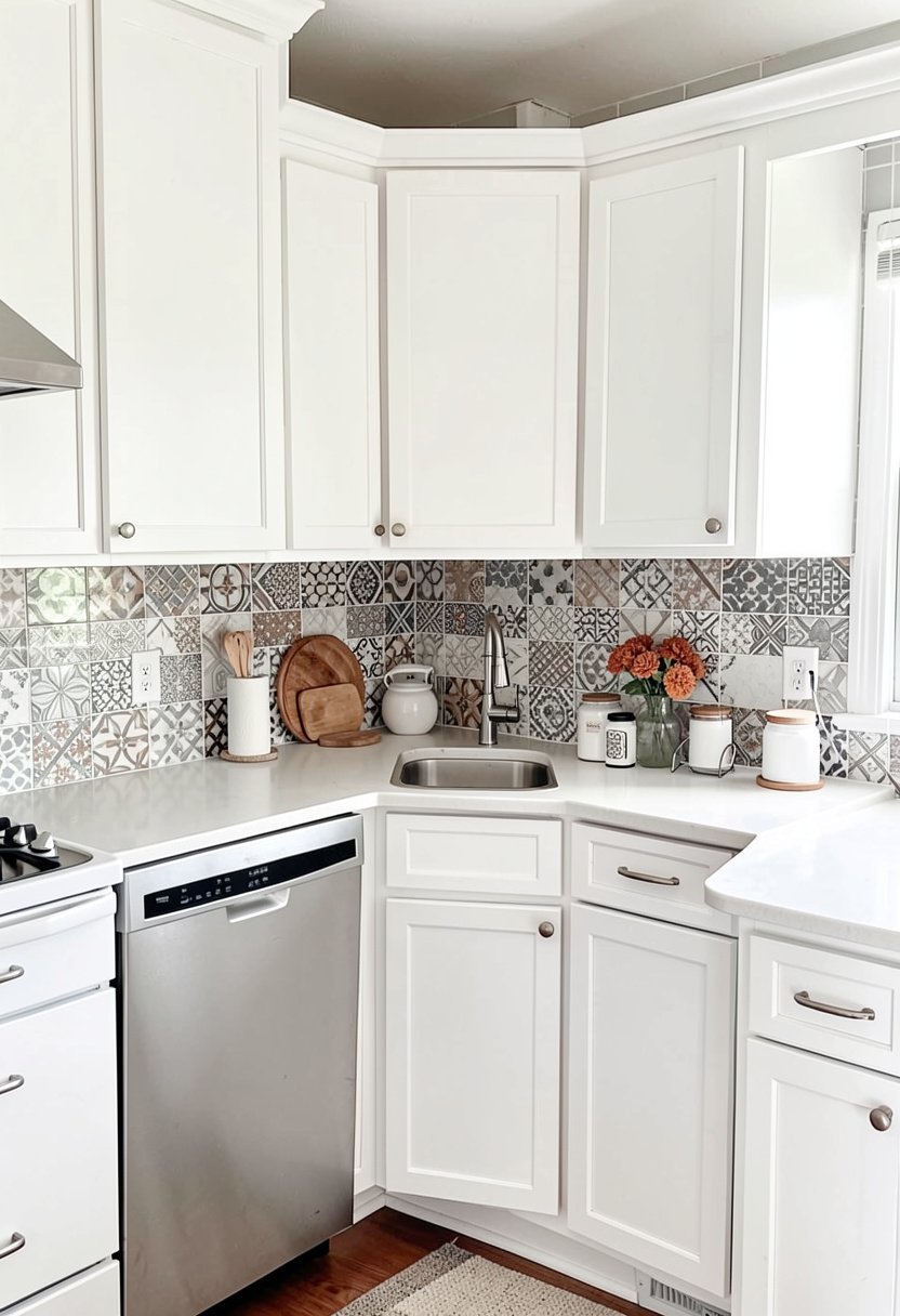Patterned Mosaic Glass Tiles