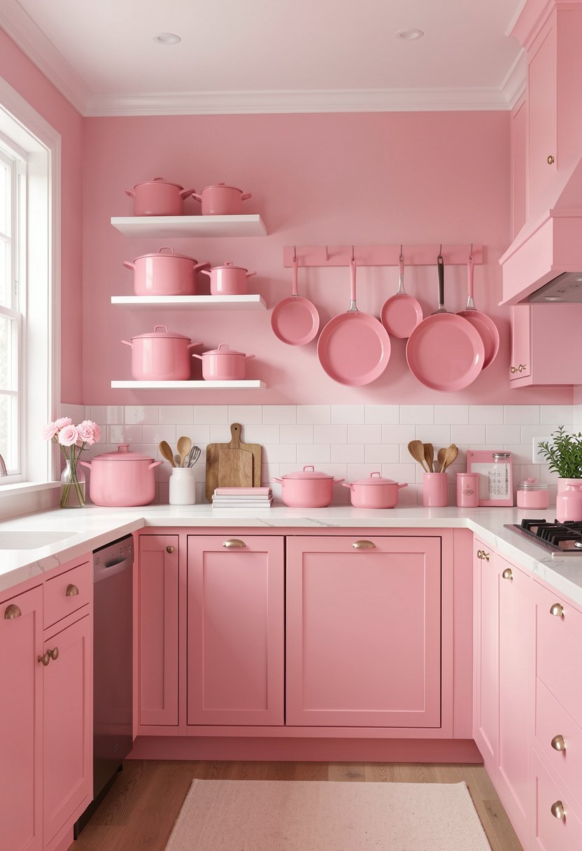 Pink Pots and Pans On Display