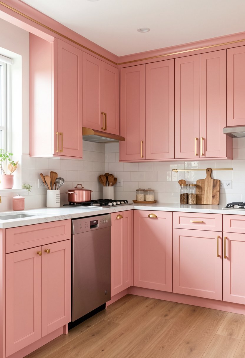 Pink with Gold Accents