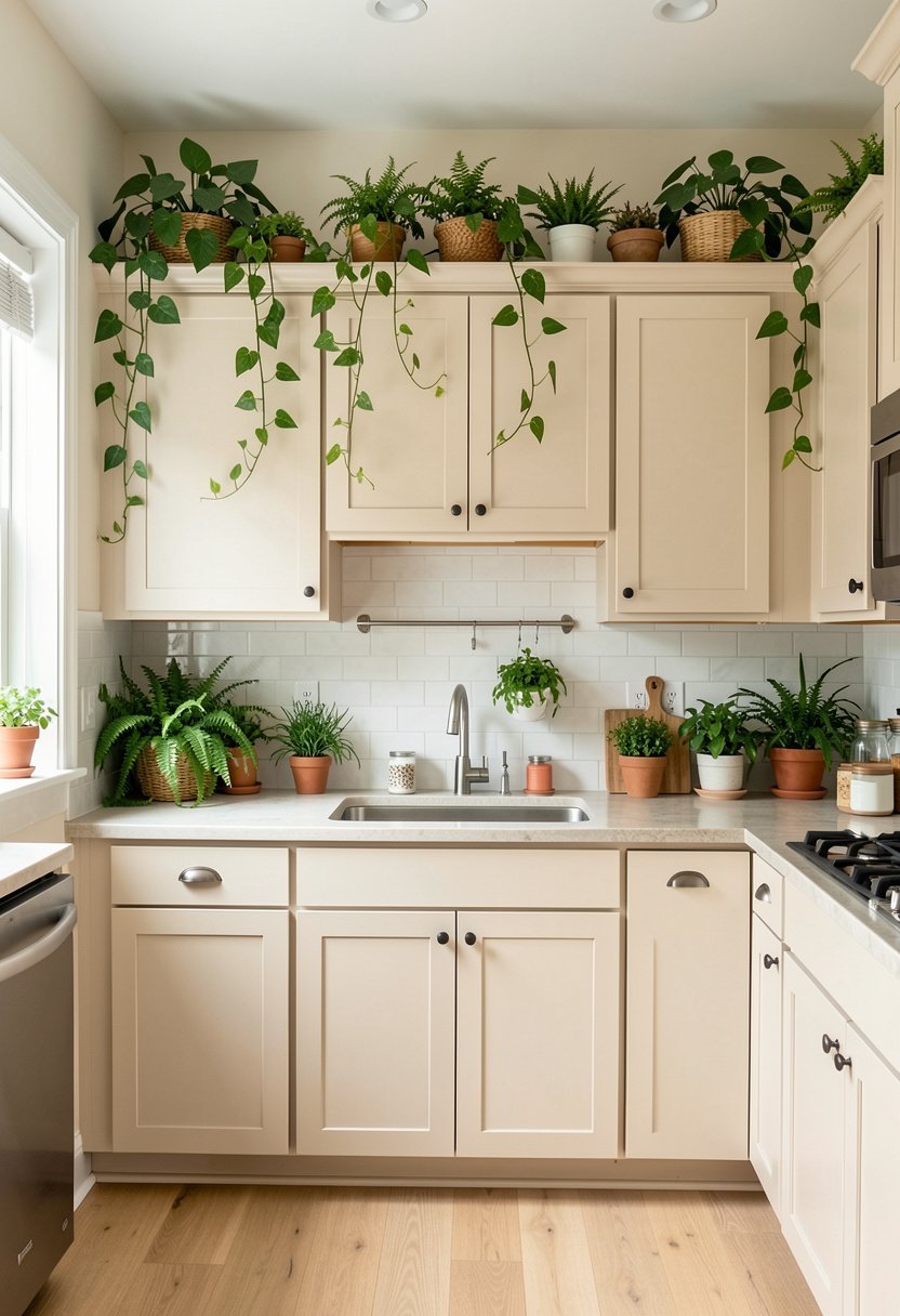 Place Vines Above Cabinets