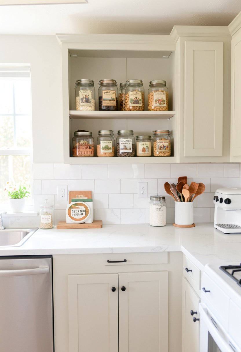 Place Vintage Jars in a Row