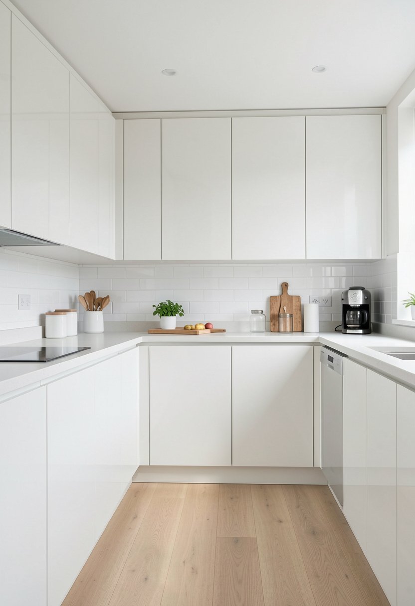Pure White Glossy Cabinets