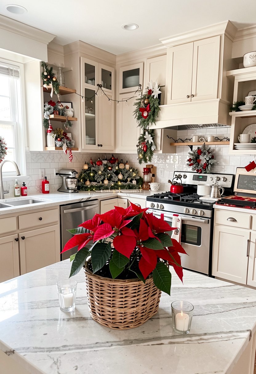 Put a Poinsettia in a Basket